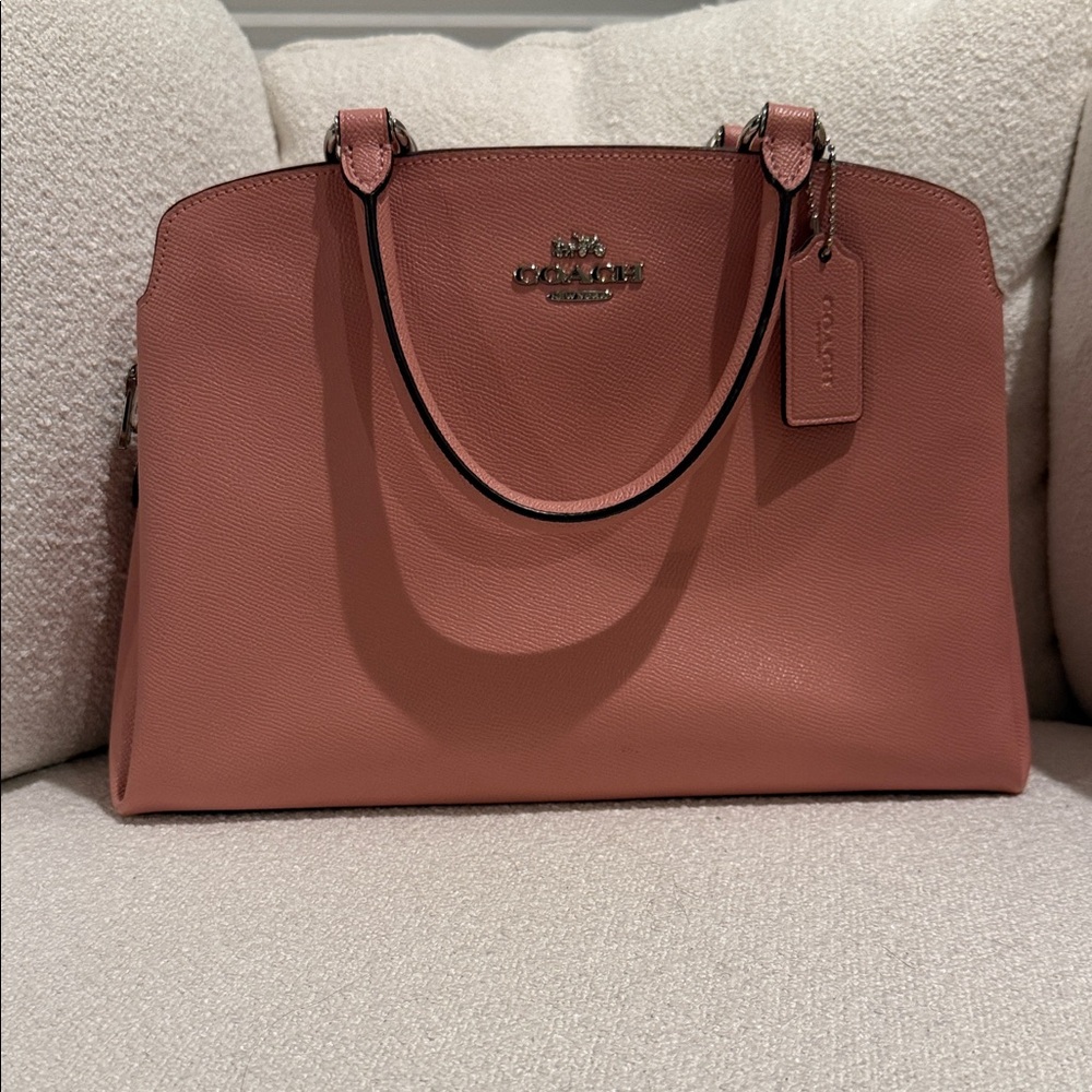Coach Dusty Pink Leather Satchel